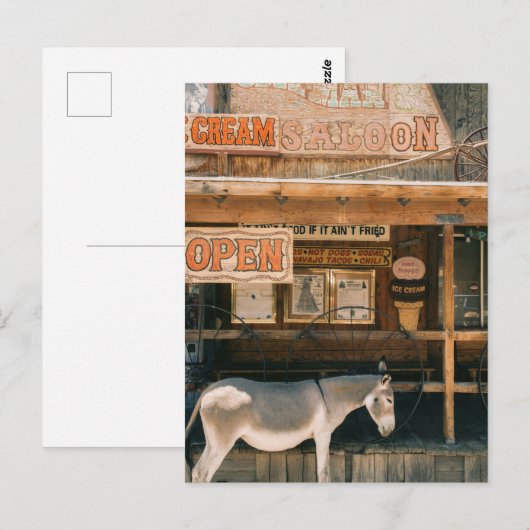 Route 66 Burros Postkarte (Vorne/Hinten)