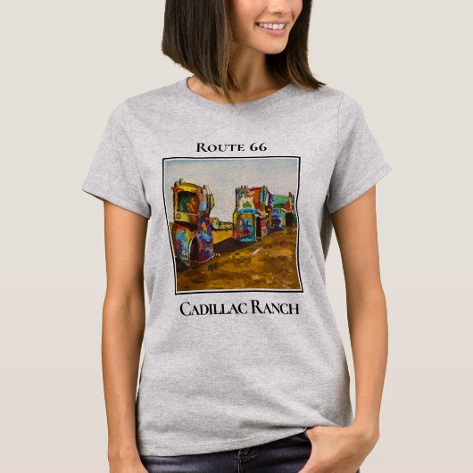 Route 66, Cadillac Ranch, Amarillo Texas T-Shirt (Vorderseite)