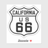 Route 66 California Travel Sign Aufkleber (Blatt)