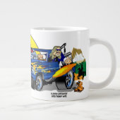 Route 66 Cartoon Jumbo-Tasse (Rechts)