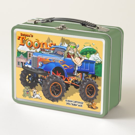 Route 66 Cartoon Metall Brotdose (Vorderseite)