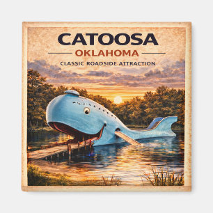 Route 66 Catoosa Oklahoma Heritage Classic Sonnenu Magnet