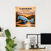 Route 66 Catoosa Oklahoma Wasserfront-Erbe Poster (Heimbüro)
