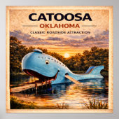 Route 66 Catoosa Oklahoma Wasserfront-Erbe Poster (Vorne)