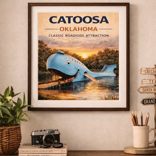Route 66 Catoosa Oklahoma Wasserfront-Erbe Poster