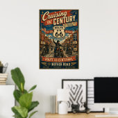 Route 66 Centennial Biker Main Street Poster (Heimbüro)