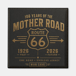 Route 66 Centennial Black Gold Legacy Magnet