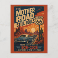 Route 66 Centennial Blaues klassisches Auto auf de