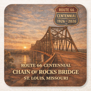 Route 66 Centennial Bridge Party Tisch Dekoration  Rechteckiger Pappuntersetzer