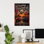 Route 66 Centennial Cruising Adventure Wandkunst Poster (Heimbüro)