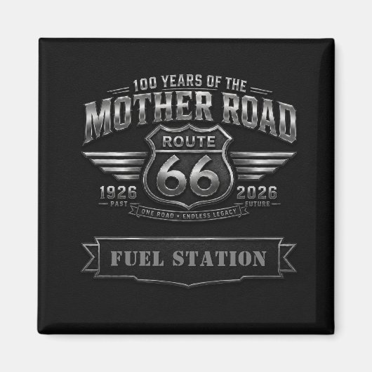 Route 66 Centennial Custom Banner Badge Art Magnet (Vorne)