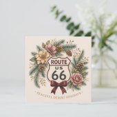 Route 66 Centennial Desert Rose Wintergruß (Stehend Vorderseite)
