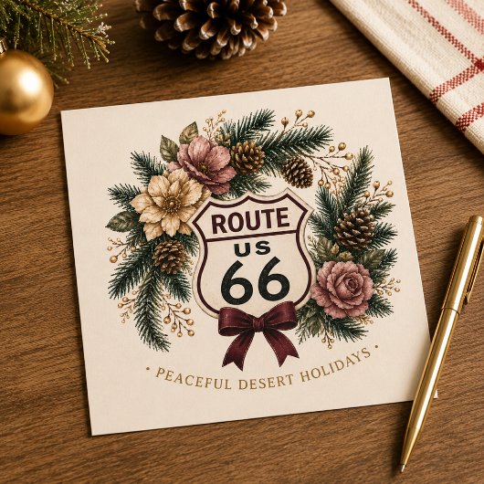Route 66 Centennial Desert Rose Wintergruß