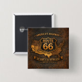 Route 66 Centennial Highway Americana Abzeichen Ku Button (Vorne & Hinten)