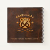 Route 66 Centennial-Karten-Reisejournal Notizblock (Rückseite)