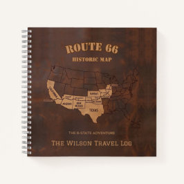 Route 66 Centennial-Karten-Reisejournal Notizblock