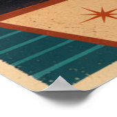 Route 66 Centennial Motel Poolside-Wandkunst Poster (Ecke)