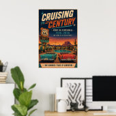 Route 66 Centennial Motel Poolside-Wandkunst Poster (Heimbüro)