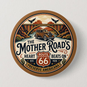 Route 66 Centennial Mother Road Herz schlägt weite Button