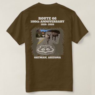 Route 66 Centennial Oatman Arizona Zurück T-Shirt