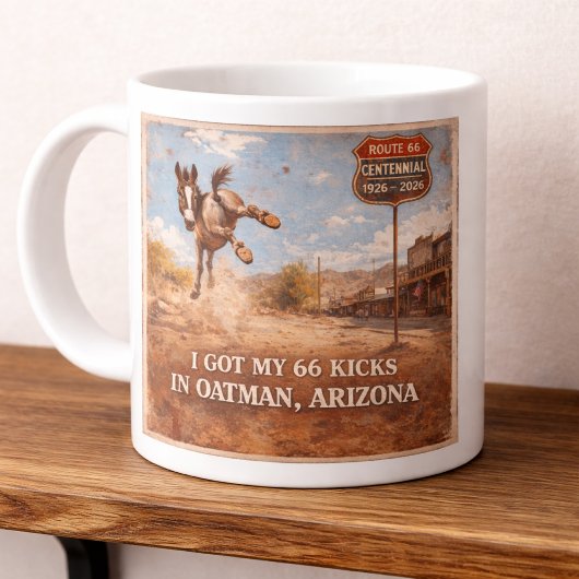 Route 66 Centennial Oatman Donkey Artwork Jumbo-Tasse