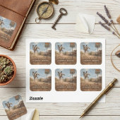 Route 66 Centennial Oatman Donkey Design Quadratischer Aufkleber