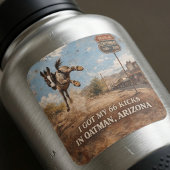 Route 66 Centennial Oatman Donkey Design Quadratischer Aufkleber