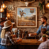 Route 66 Centennial Oatman Donkey Travel Art Poster