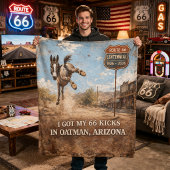 Route 66 Centennial Oatman Esel Reise Kunst Fleecedecke
