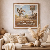 Route 66 Centennial Oatman Esel Reise Kunst Poster