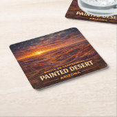 Route 66 Centennial Painted Desert Horizont Rechteckiger Pappuntersetzer (angewinkelt)