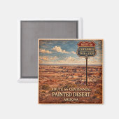 Route 66 Centennial Painted Desert Icon Magnet (Vorderseite/Rückseite)