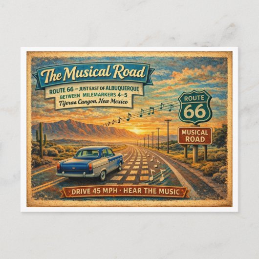Route 66 Centennial-Serie (3 von 6) Postkarte (Vorderseite)