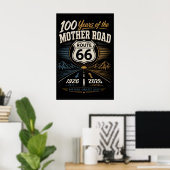 Route 66 Centennial Sunset Highway Tribute Art Poster (Heimbüro)