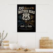 Route 66 Centennial Sunset Highway Tribute Art Poster (Küche)