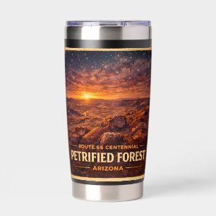 Route 66 Centennial Versteinerten Wald Schreibware Thermobecher