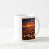 Route 66 Centennial Versteinerter Wald Horizont Kaffeetasse (VorderseiteRechts)