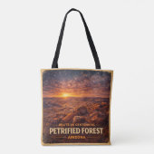Route 66 Centennial Versteinerter Wald Horizont Tasche (Rückseite)