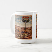 Route 66 Centennial Versteinerter Wald Kaffeetasse (Vorderseite Links)