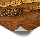 Route 66 Centennial Vintage Map Design Poster (Ecke)