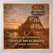 Route 66 Chain of Rocks Bridge Poster (Vorne)