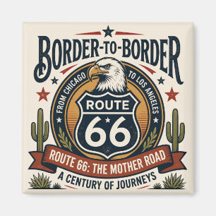 Route 66 Chicago Los Angeles Amerikanischer Adler Magnet