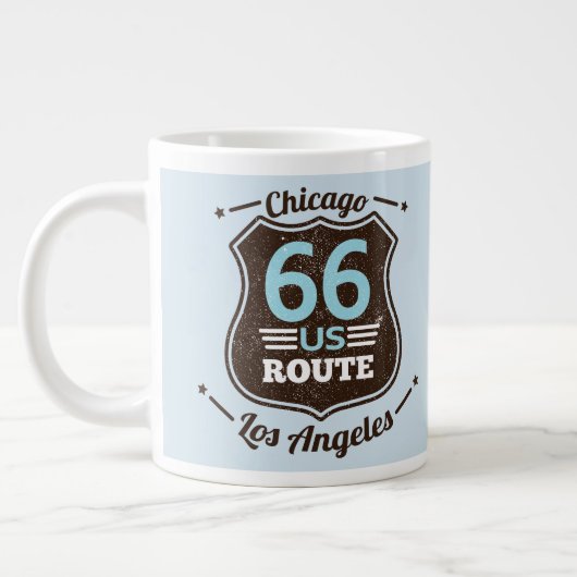 Route 66 Chicago nach Los Angeles Vintage Tasse (Links)