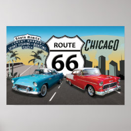 Route 66, Chicago nach Santa Monica Poster