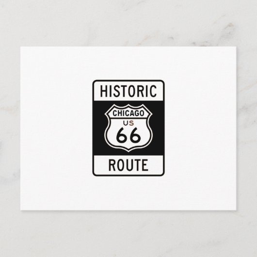 Route 66 Chicago Postkarte (Vorderseite)