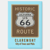 Route 66 Claremont Fridge Magnet (Vorderseite)