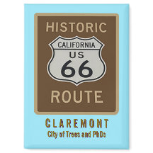 Route 66 Claremont Fridge Magnet