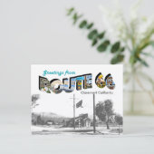 Route 66 Claremont Postkarte (Stehend Vorderseite)