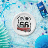 Route 66 Classic Car Pappteller (Party)