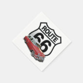 Route 66 Classic Car Serviette (Ecke)